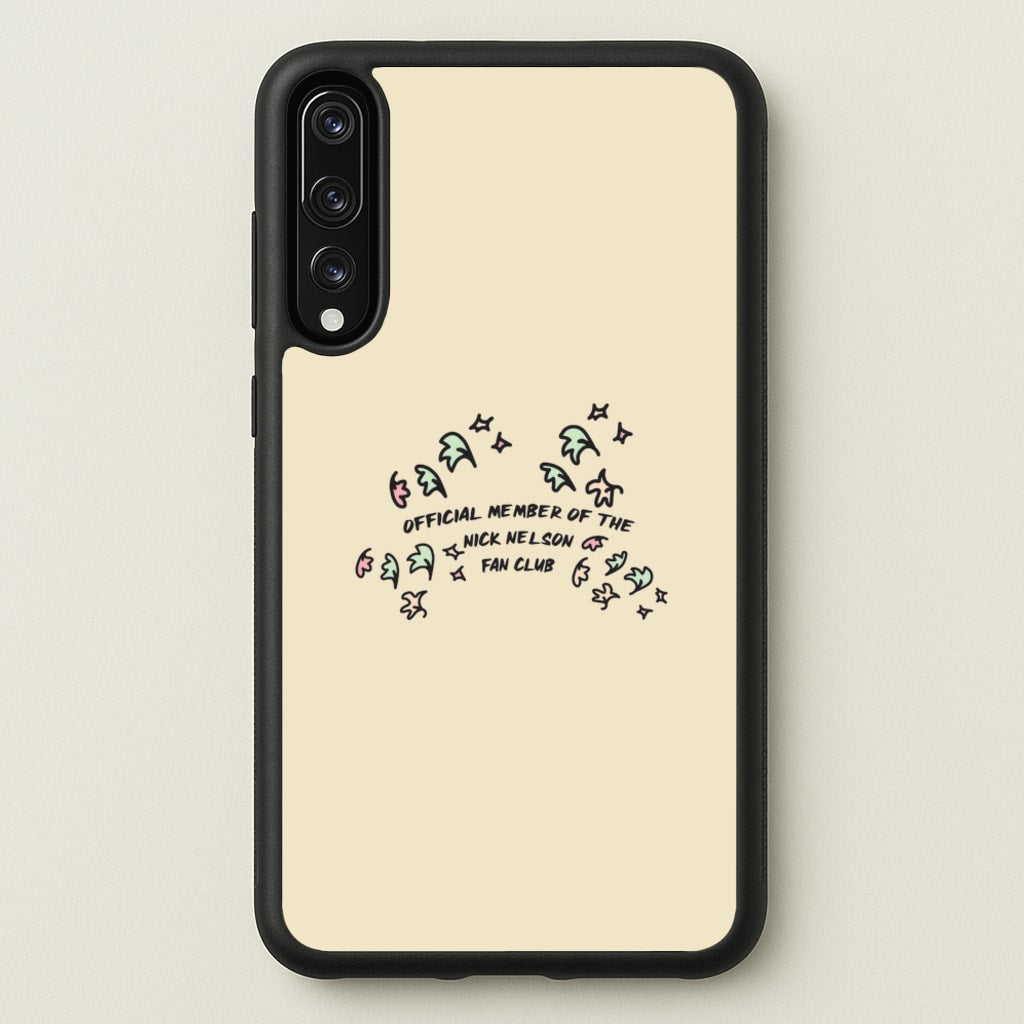 Official Member Of The Nick Nelson Fan Club - Heart TV - Heartstopper Phone Case for Huawei P20 Pro