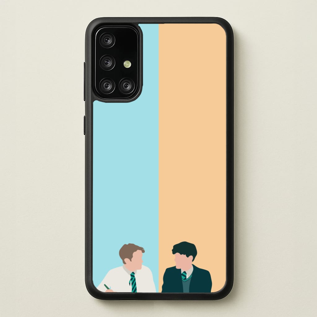Blue And Yellow - Heart TV - Heartstopper Phone Case for Galaxy A71