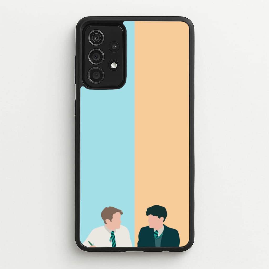 Blue And Yellow - Heart TV - Heartstopper Phone Case for Galaxy A52 / A52s