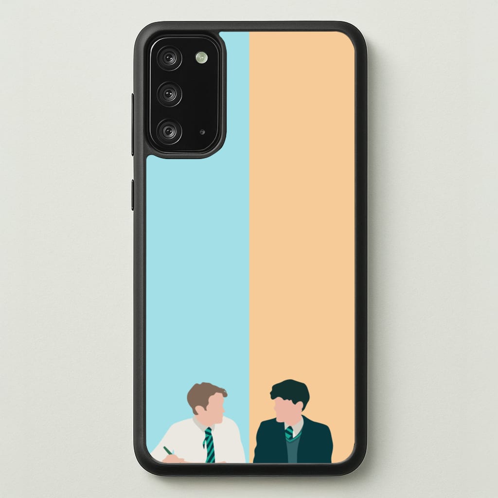 Blue And Yellow - Heart TV - Heartstopper Phone Case for Galaxy Note 20