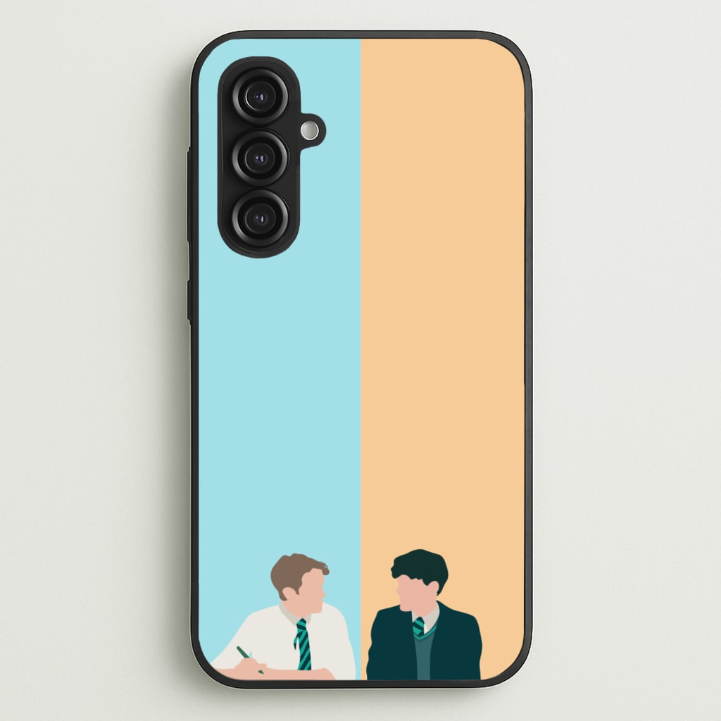 Blue And Yellow - Heart TV - Heartstopper Phone Case for Galaxy S23FE