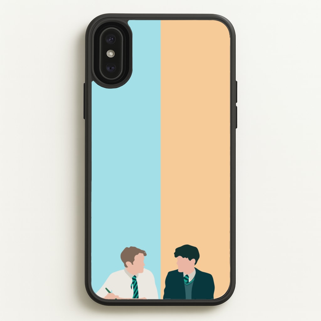 Blue And Yellow - Heart TV - Heartstopper Phone Case for iPhone XS Max