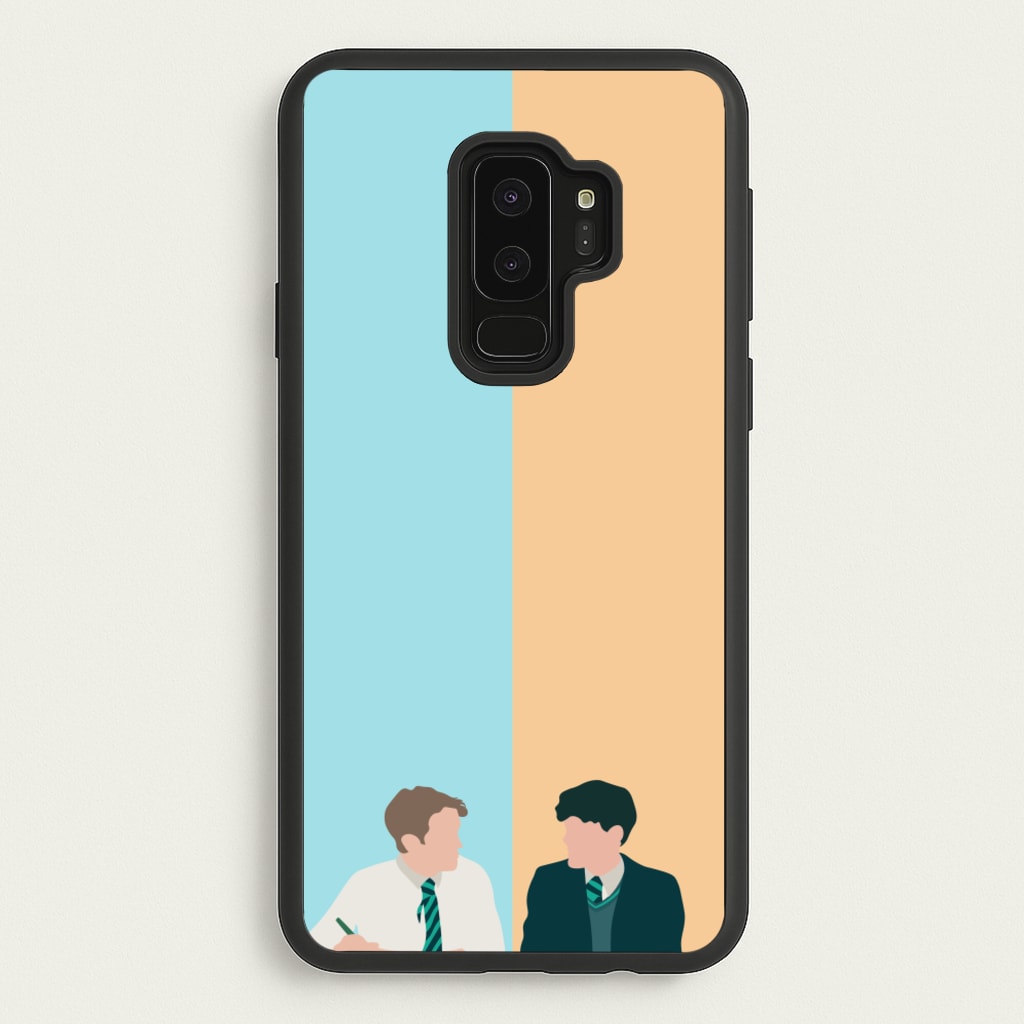 Blue And Yellow - Heart TV - Heartstopper Phone Case for Galaxy S9 Plus