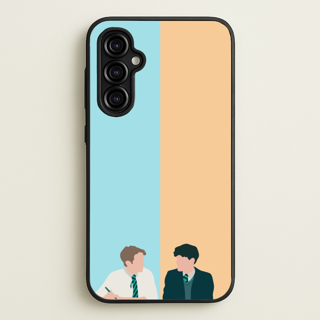 Blue And Yellow - Heart TV - Heartstopper Phone Case for Galaxy A54