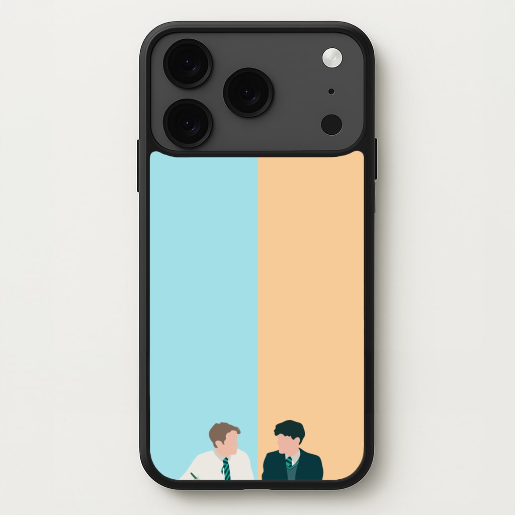 Blue And Yellow - Heart TV Phone Case for iPhone 17 Pro Max