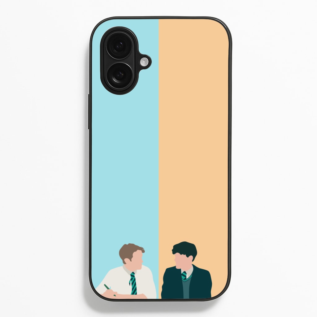 Blue And Yellow - Heart TV Phone Case