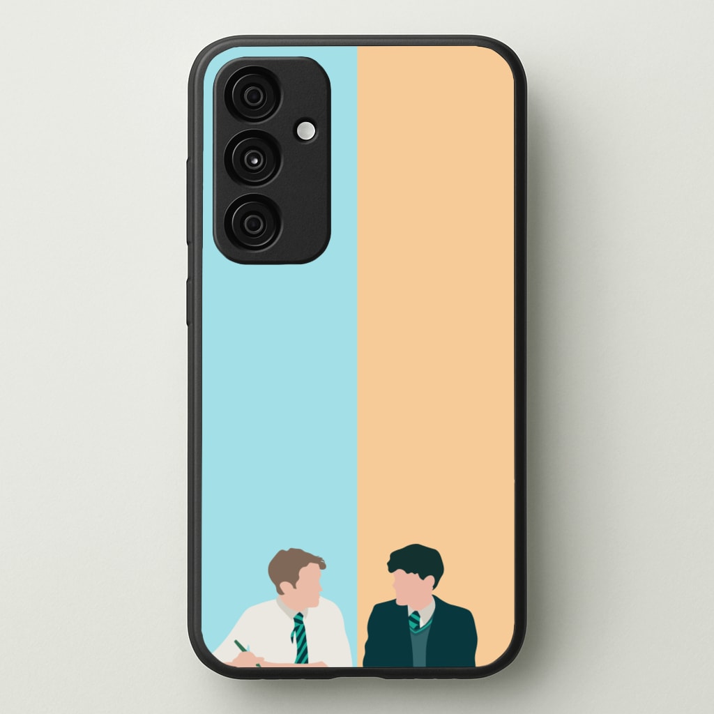 Blue And Yellow - Heart TV - Heartstopper Phone Case for Galaxy A55