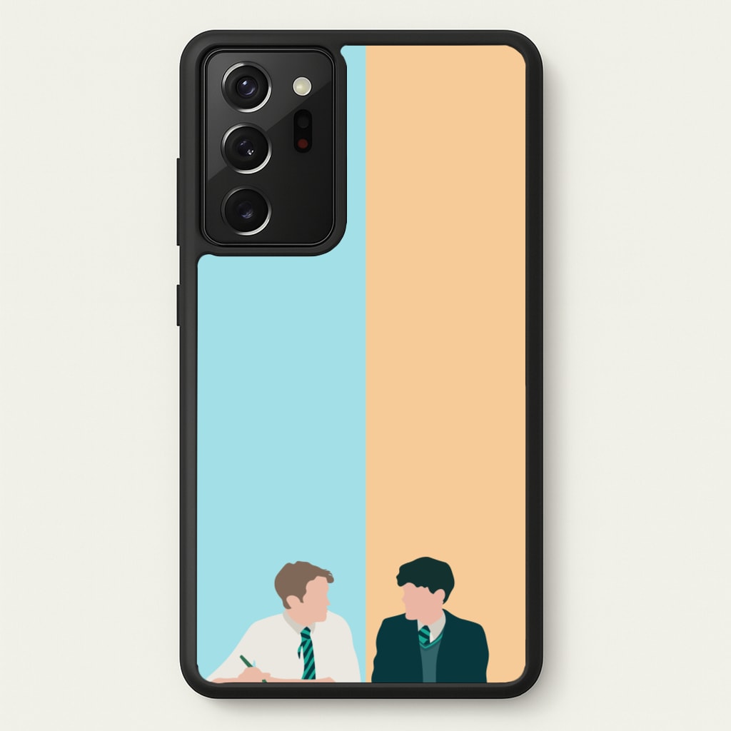 Blue And Yellow - Heart TV - Heartstopper Phone Case for Galaxy Note 20 Ultra