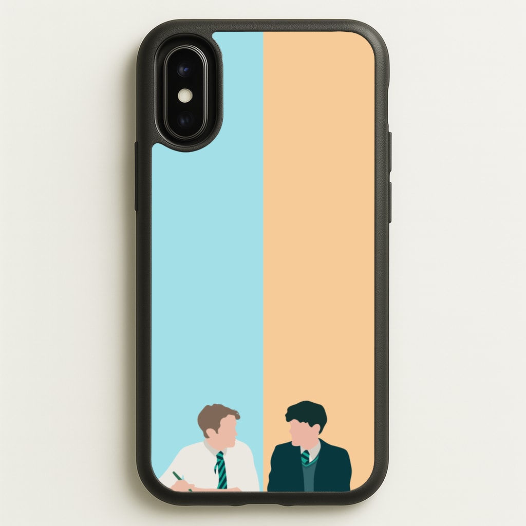 Blue And Yellow - Heart TV - Heartstopper Phone Case for iPhone X / XS
