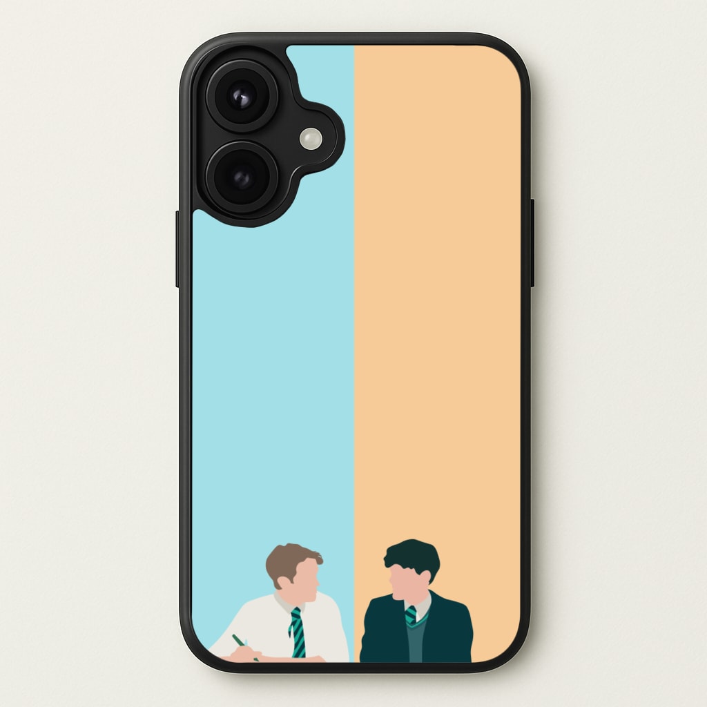 Blue And Yellow - Heart TV Phone Case for iPhone 17