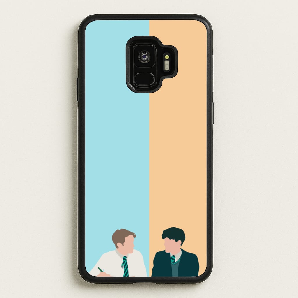 Blue And Yellow - Heart TV - Heartstopper Phone Case for Galaxy S9