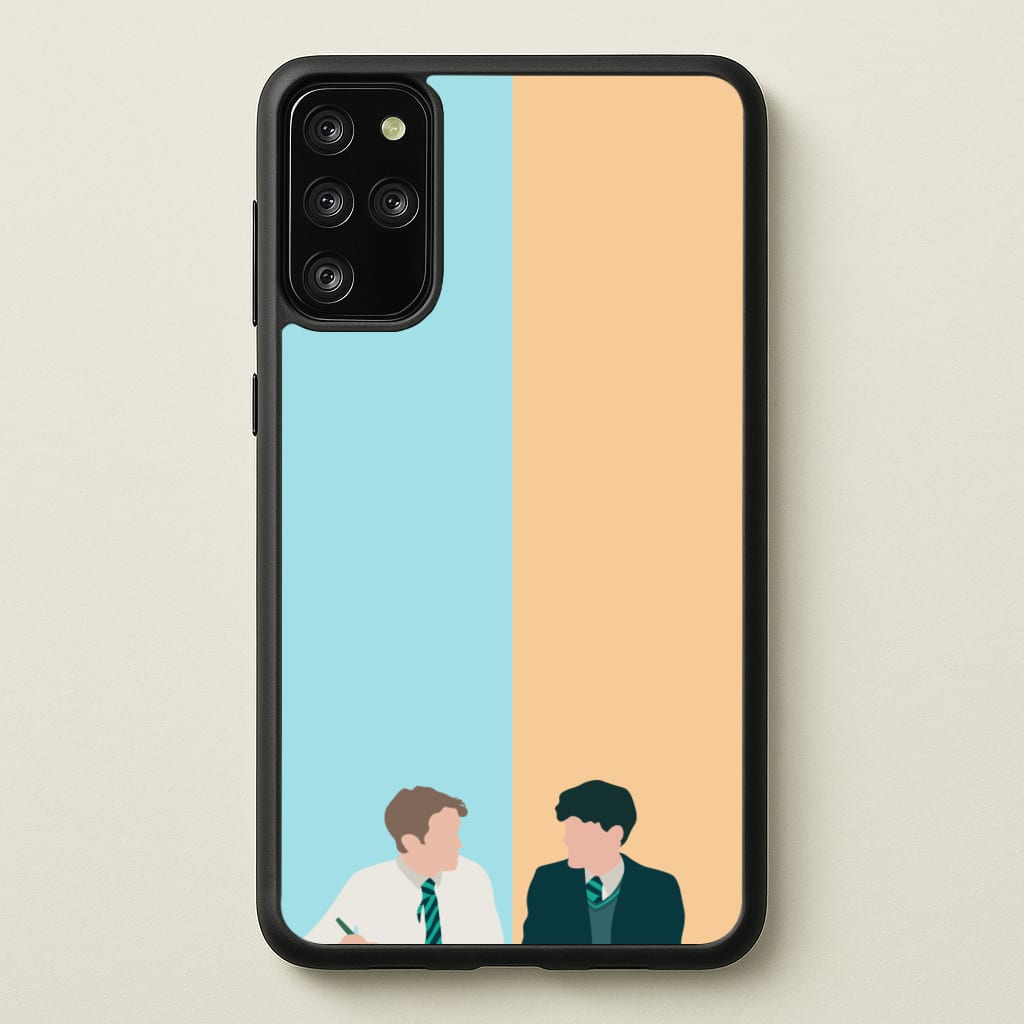 Blue And Yellow - Heart TV - Heartstopper Phone Case for Galaxy S20 Plus