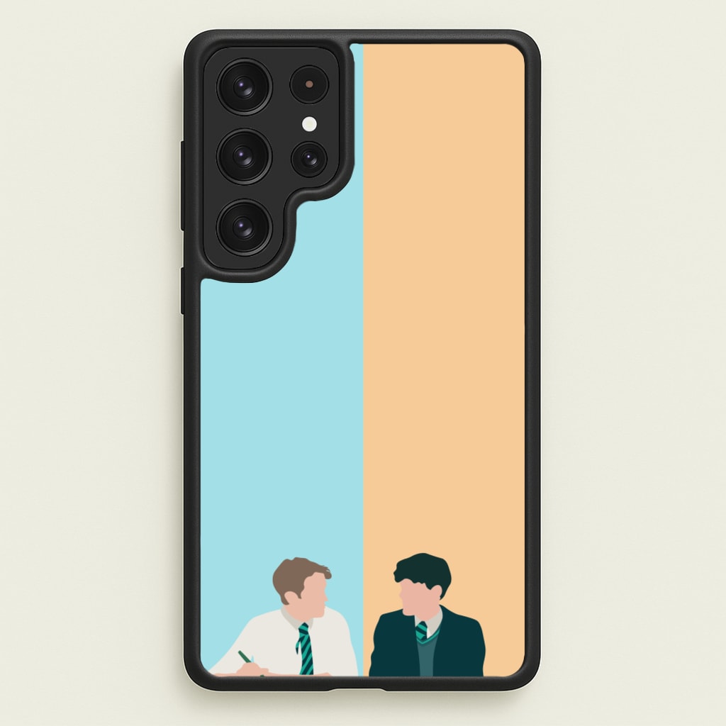 Blue And Yellow - Heart TV - Heartstopper Phone Case for Galaxy S22 Ultra