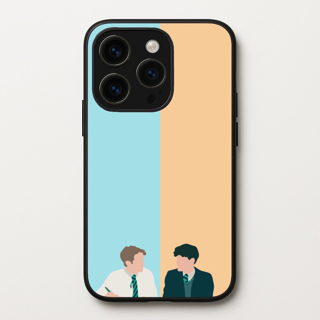 Blue And Yellow - Heart TV - Heartstopper Phone Case for iPhone 14 Pro
