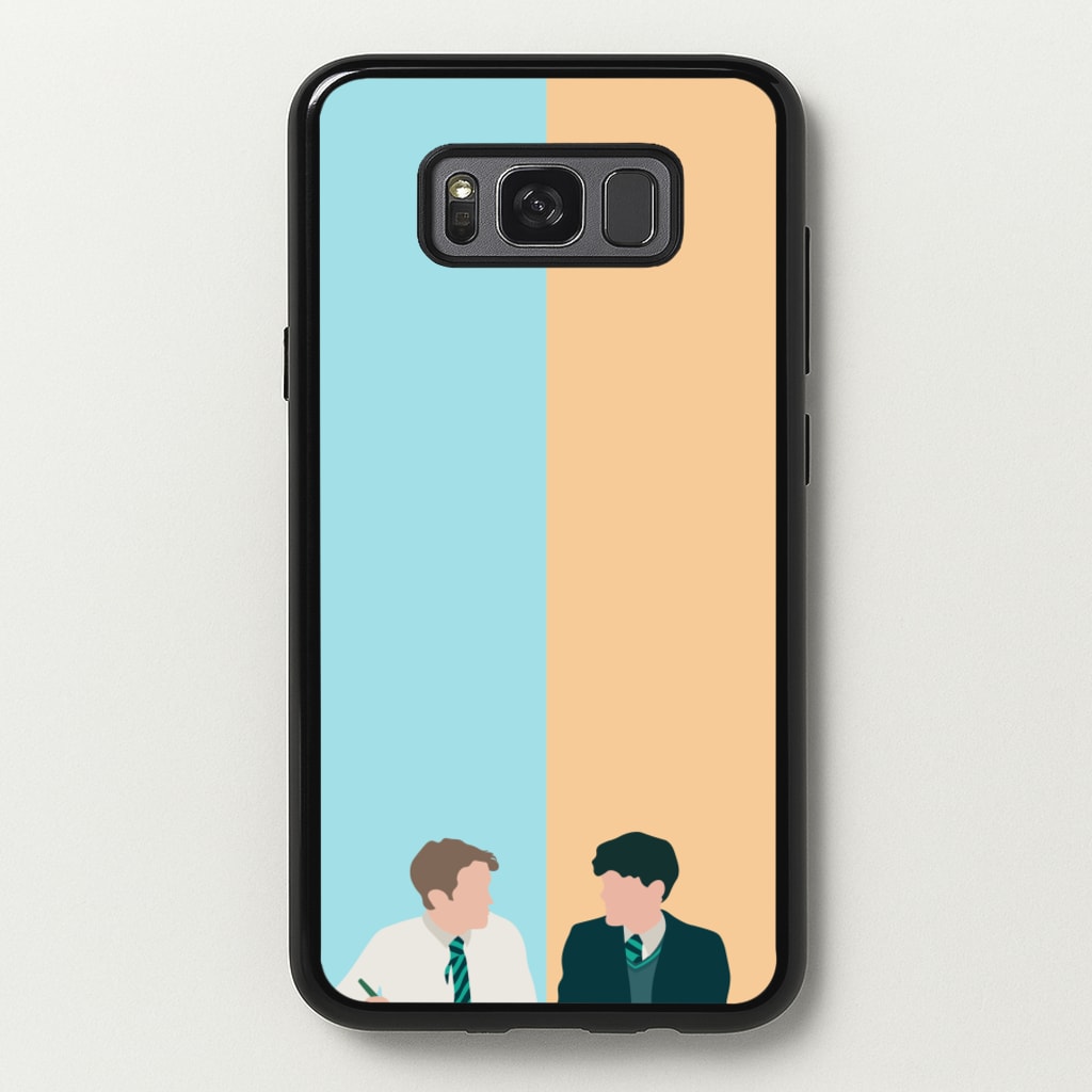 Blue And Yellow - Heart TV - Heartstopper Phone Case for Galaxy S8 Plus