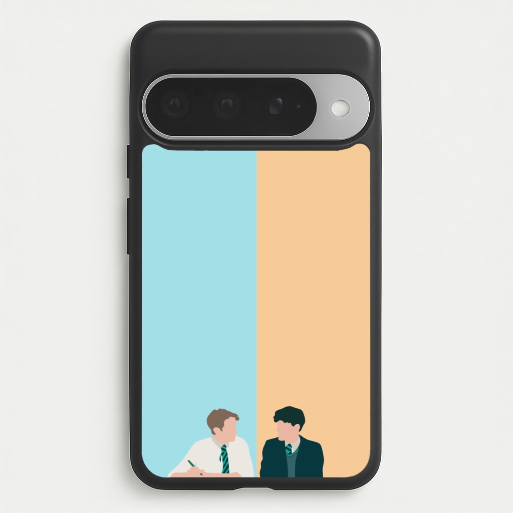 Blue And Yellow - Heart TV Phone Case for Google Pixel 10 Pro XL