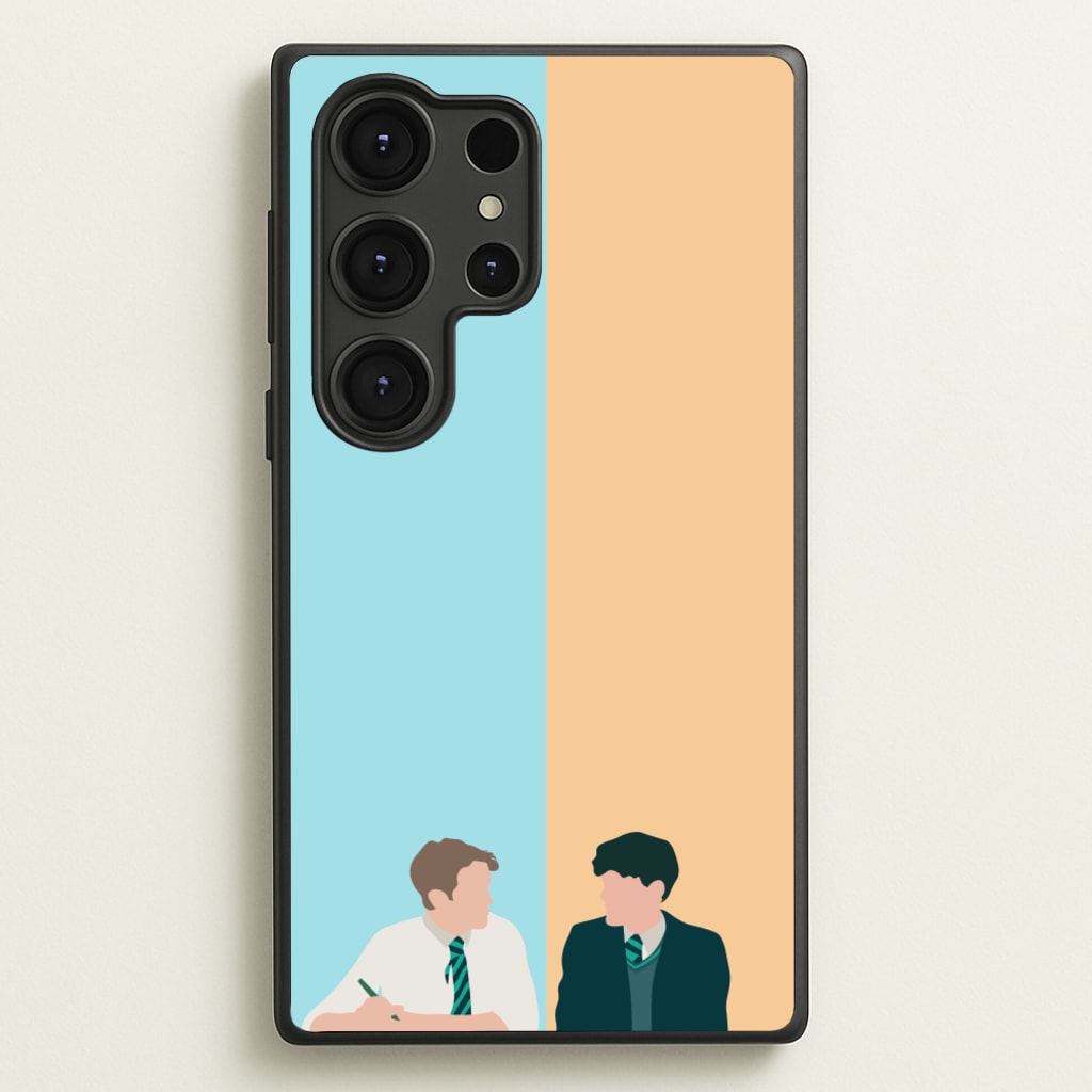 Blue And Yellow - Heart TV - Heartstopper Phone Case for Galaxy S25 Ultra