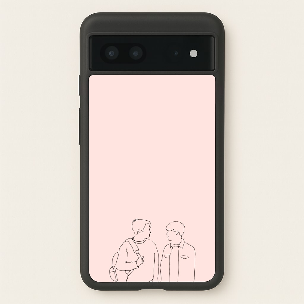Outline - Heart TV - Heartstopper Phone Case for Google Pixel 7