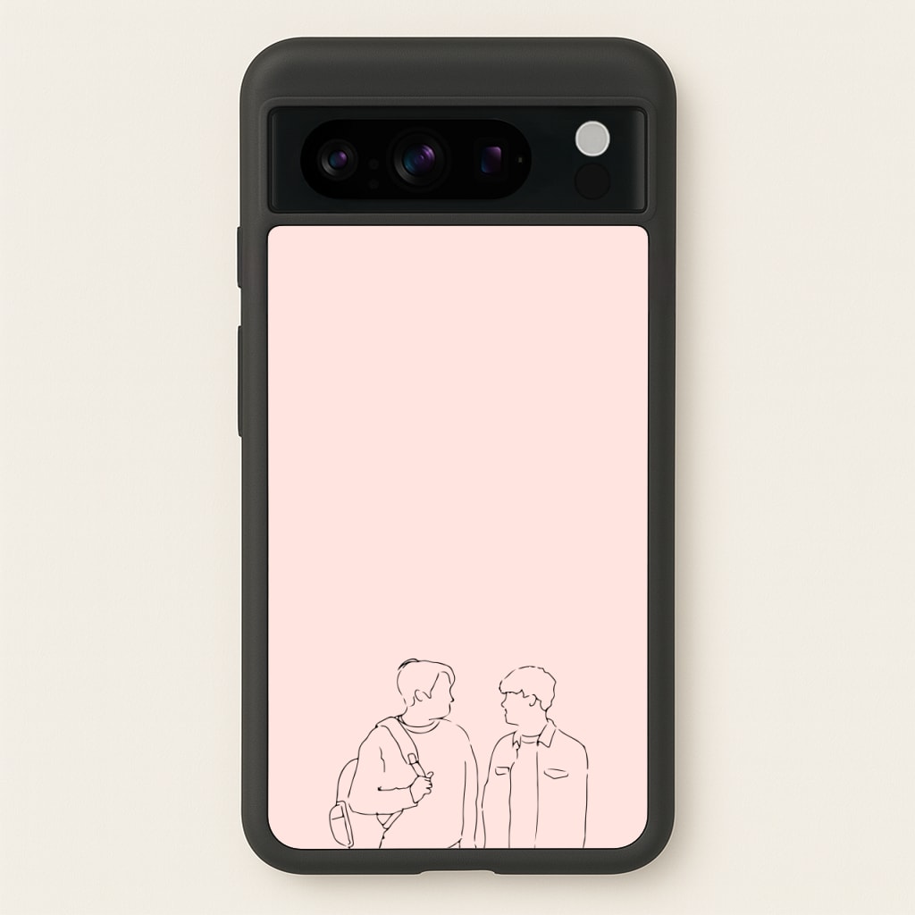 Outline - Heart TV - Heartstopper Phone Case for Google Pixel 8 Pro