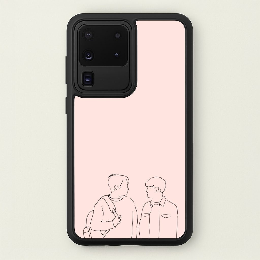 Outline - Heart TV - Heartstopper Phone Case for Galaxy S20 Ultra