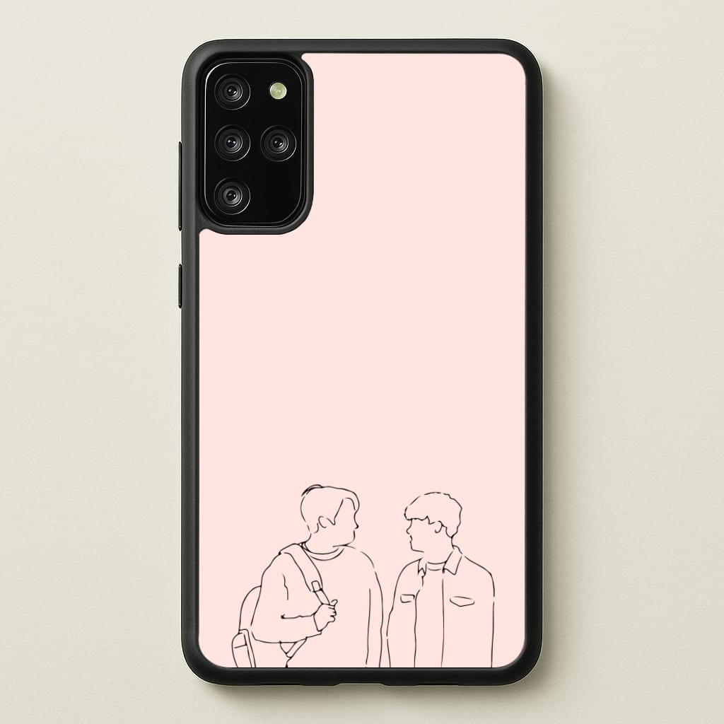 Outline - Heart TV - Heartstopper Phone Case for Galaxy S20 Plus