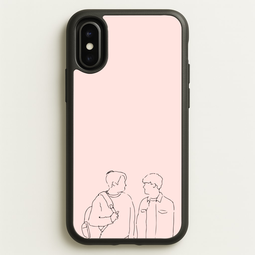 Outline - Heart TV - Heartstopper Phone Case for iPhone X / XS