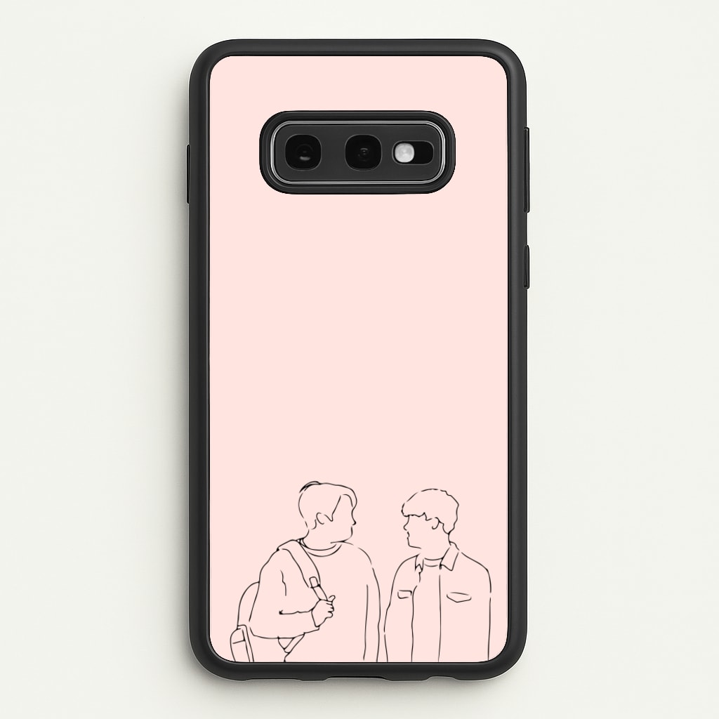Outline - Heart TV - Heartstopper Phone Case for Galaxy S10e