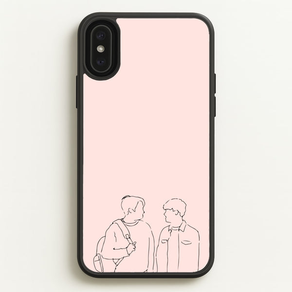 Outline - Heart TV - Heartstopper Phone Case for iPhone XS Max