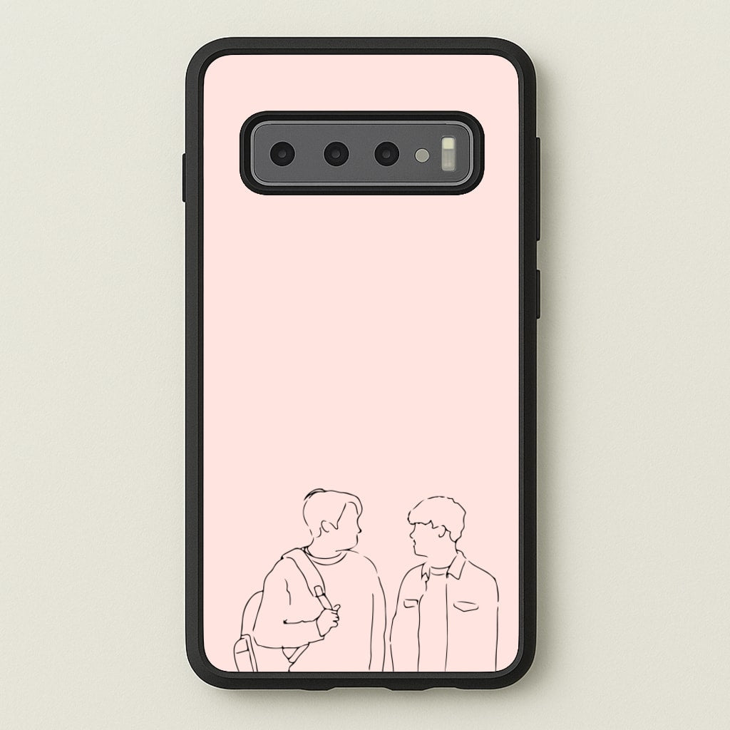 Outline - Heart TV - Heartstopper Phone Case for Galaxy S10