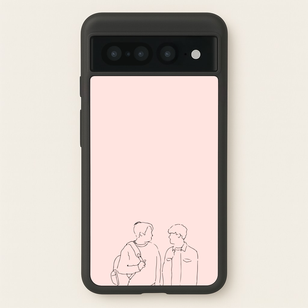 Outline - Heart TV - Heartstopper Phone Case for Google Pixel 7 Pro