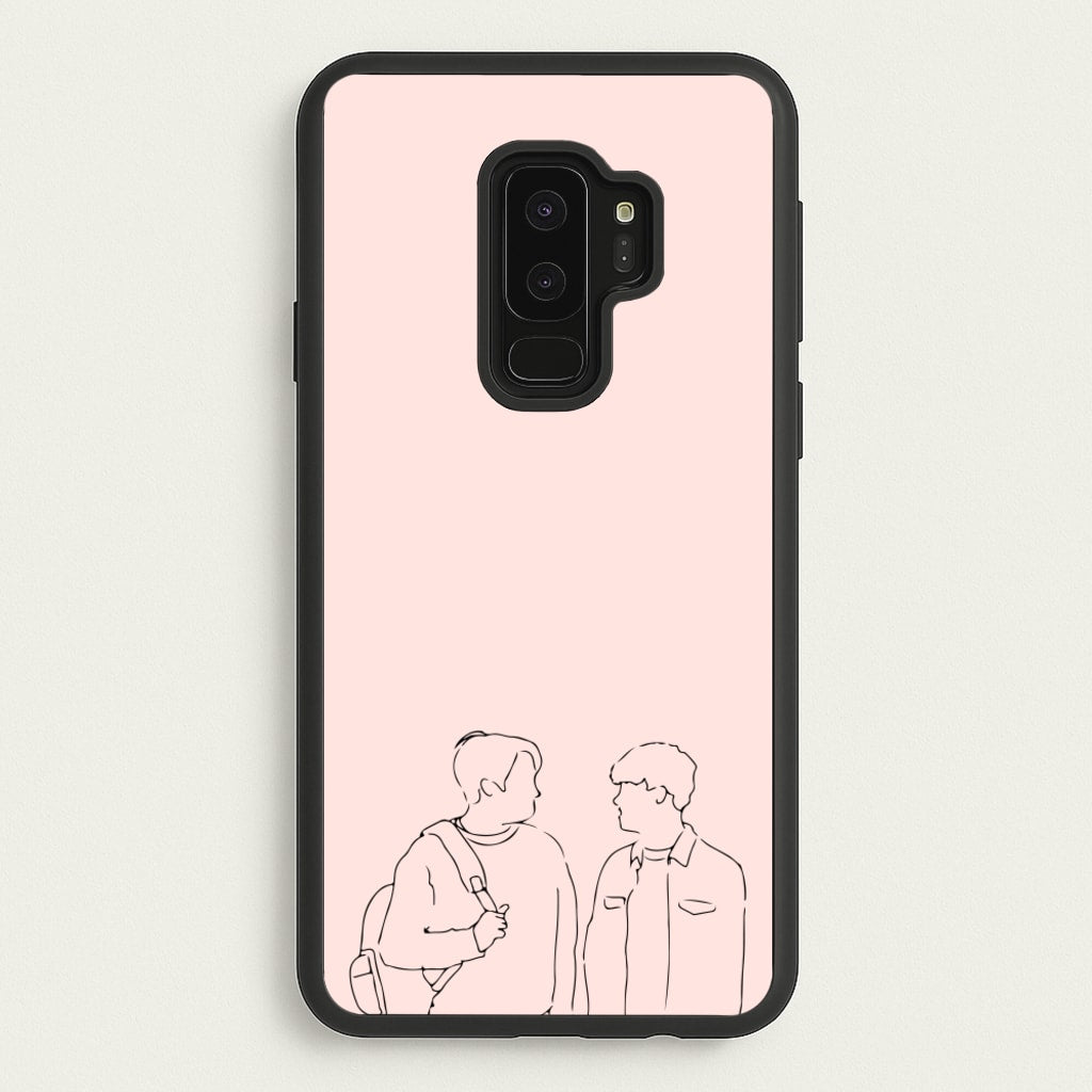 Outline - Heart TV - Heartstopper Phone Case for Galaxy S9 Plus