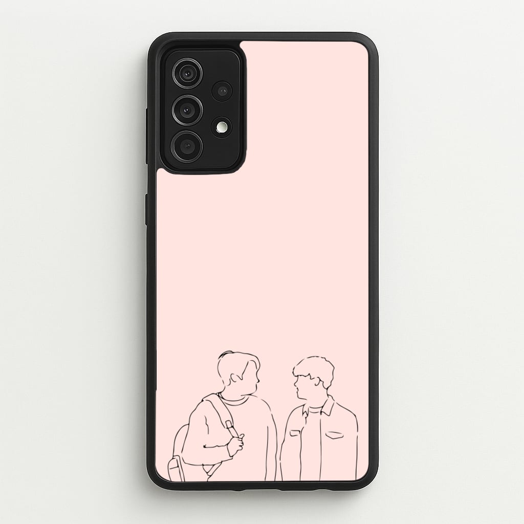 Outline - Heart TV - Heartstopper Phone Case for Galaxy A52 / A52s