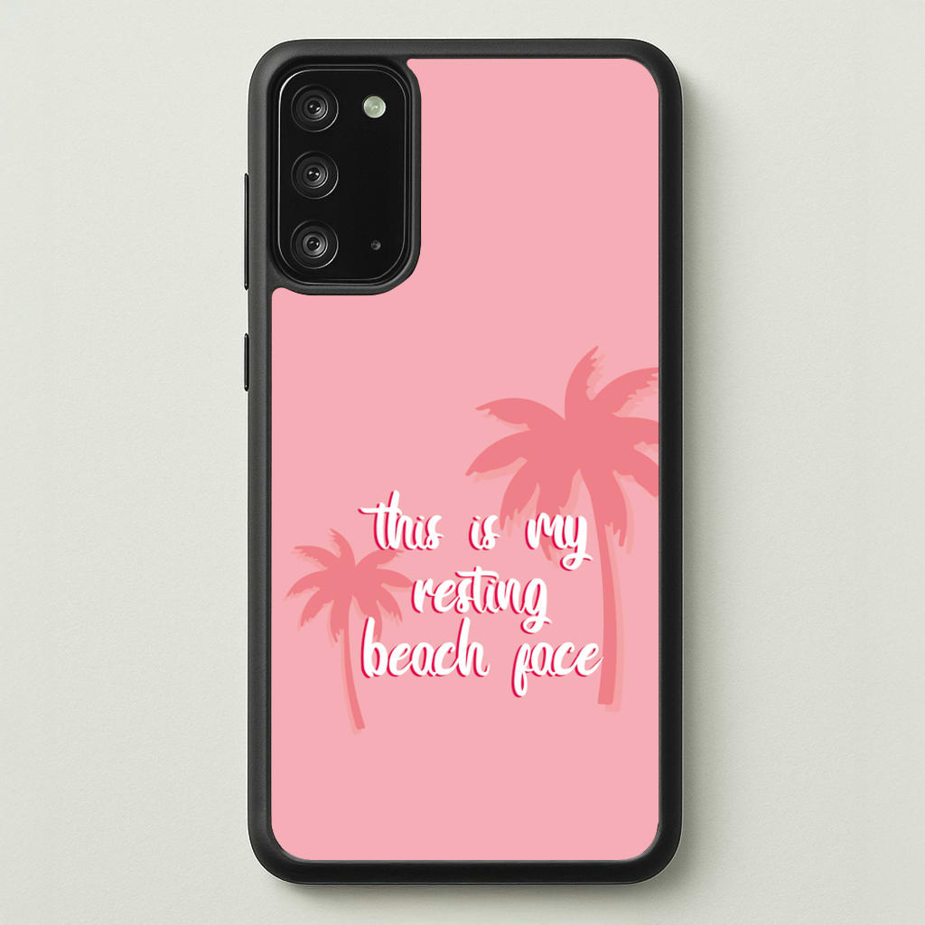 This Is My Resting Beach Face - Summer Quotes - Summer Quotes Phone Case for Galaxy Note 20