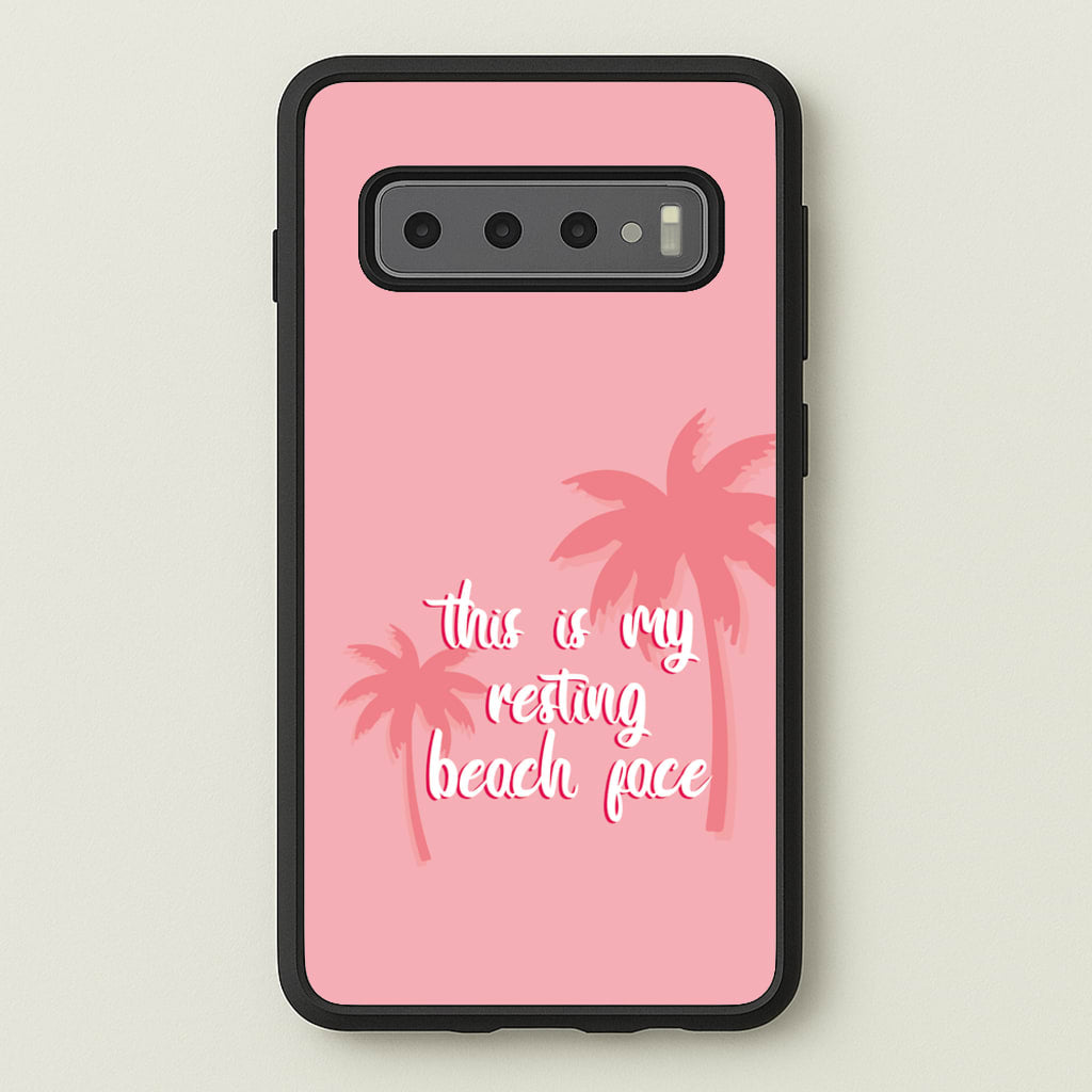 This Is My Resting Beach Face - Summer Quotes - Summer Quotes Phone Case for Galaxy S10