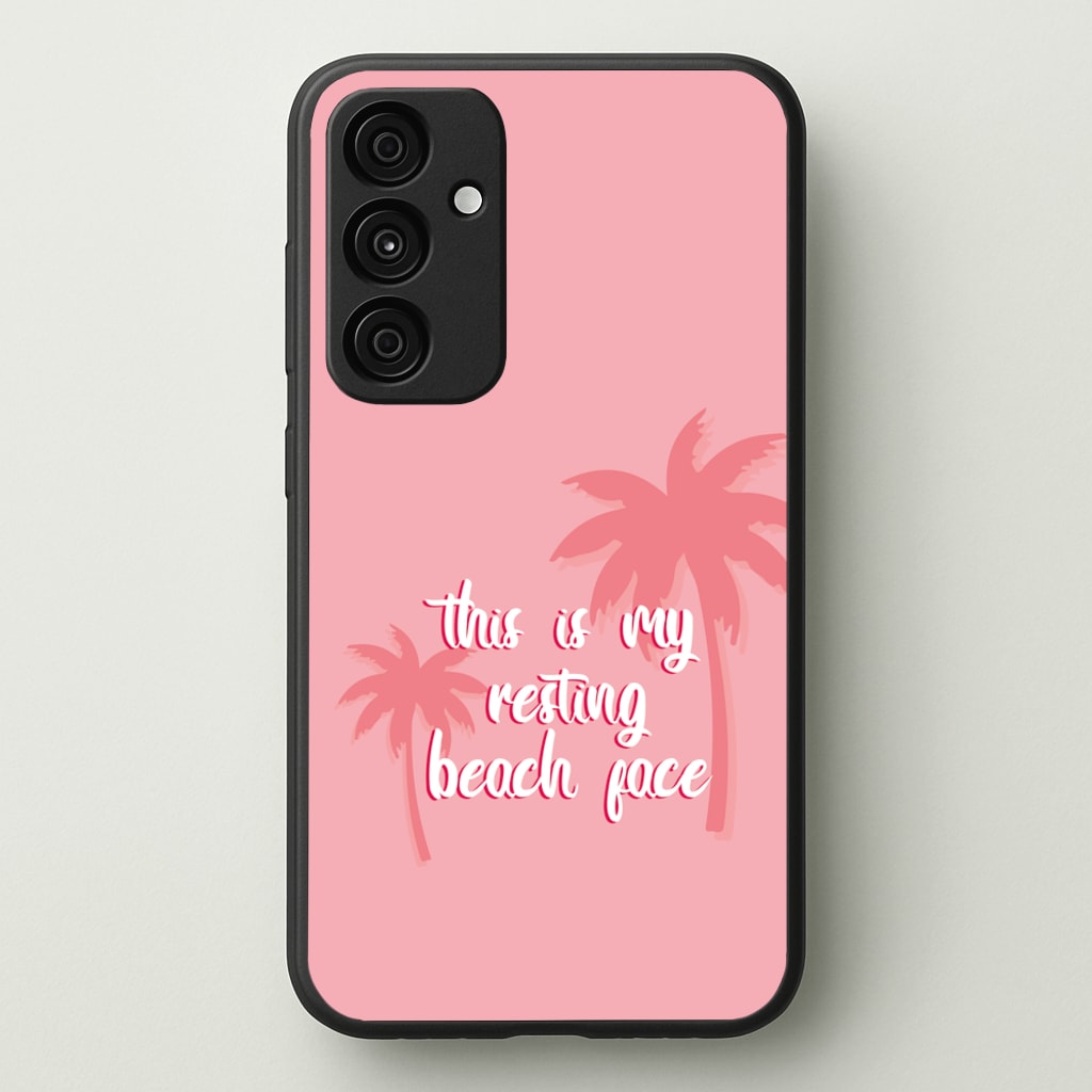 This Is My Resting Beach Face - Summer Quotes - Summer Quotes Phone Case for Galaxy A35