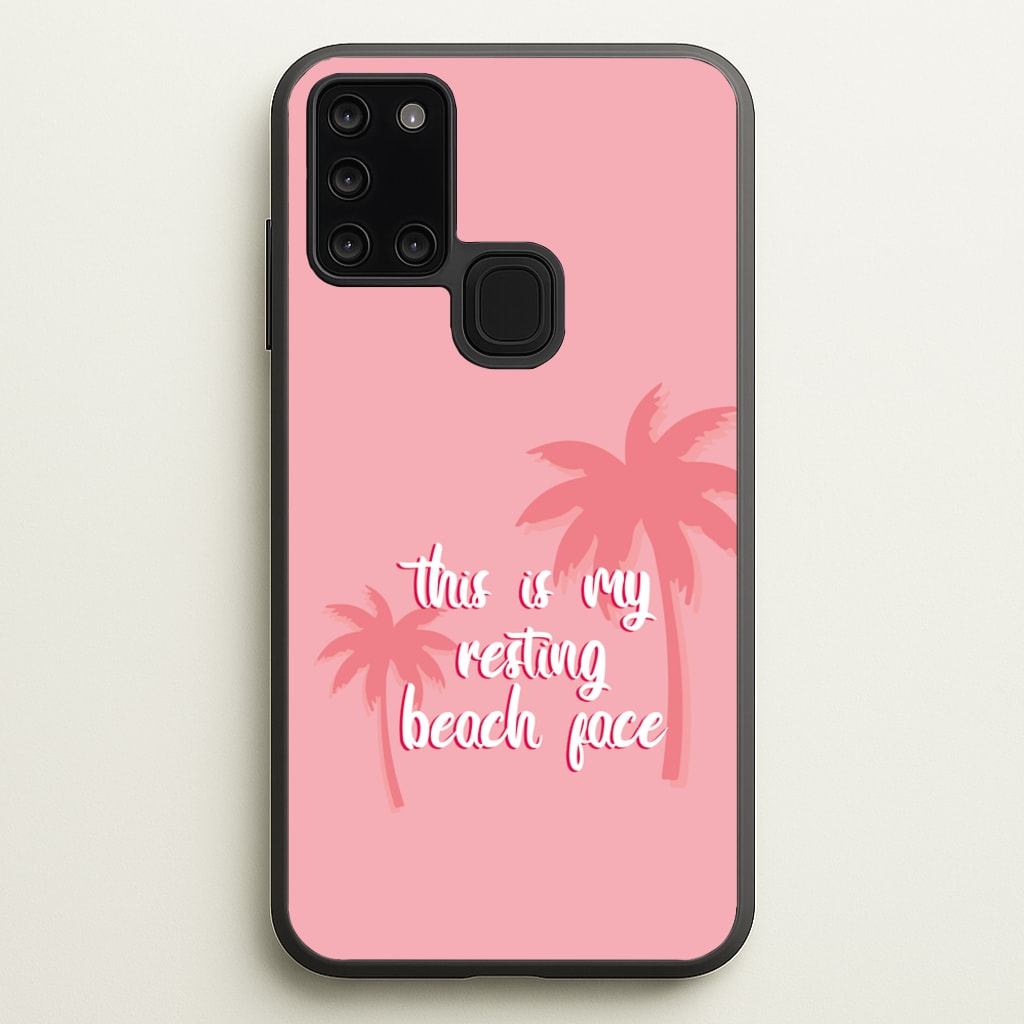 This Is My Resting Beach Face - Summer Quotes - Summer Quotes Phone Case for Galaxy A21s