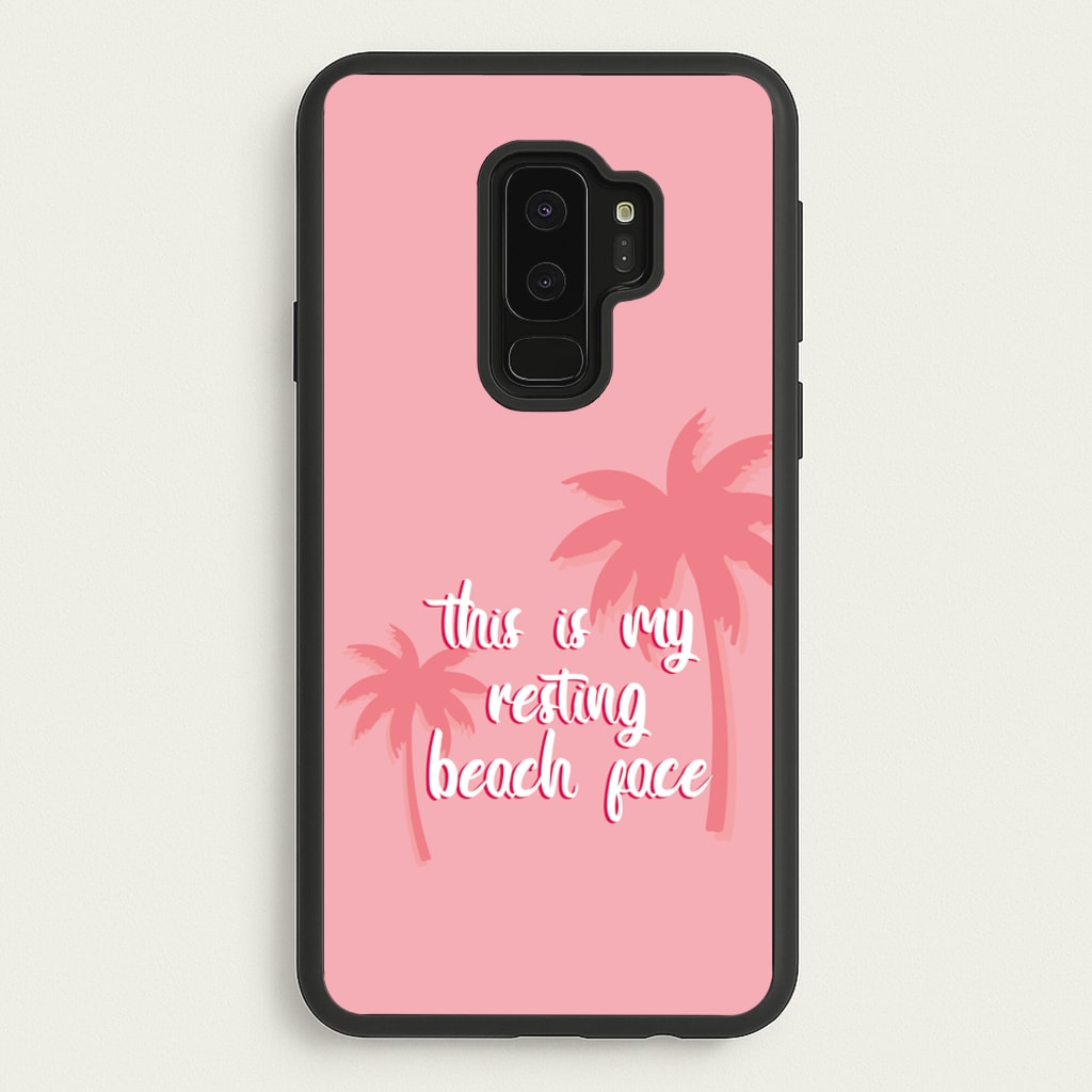 This Is My Resting Beach Face - Summer Quotes - Summer Quotes Phone Case for Galaxy S9 Plus