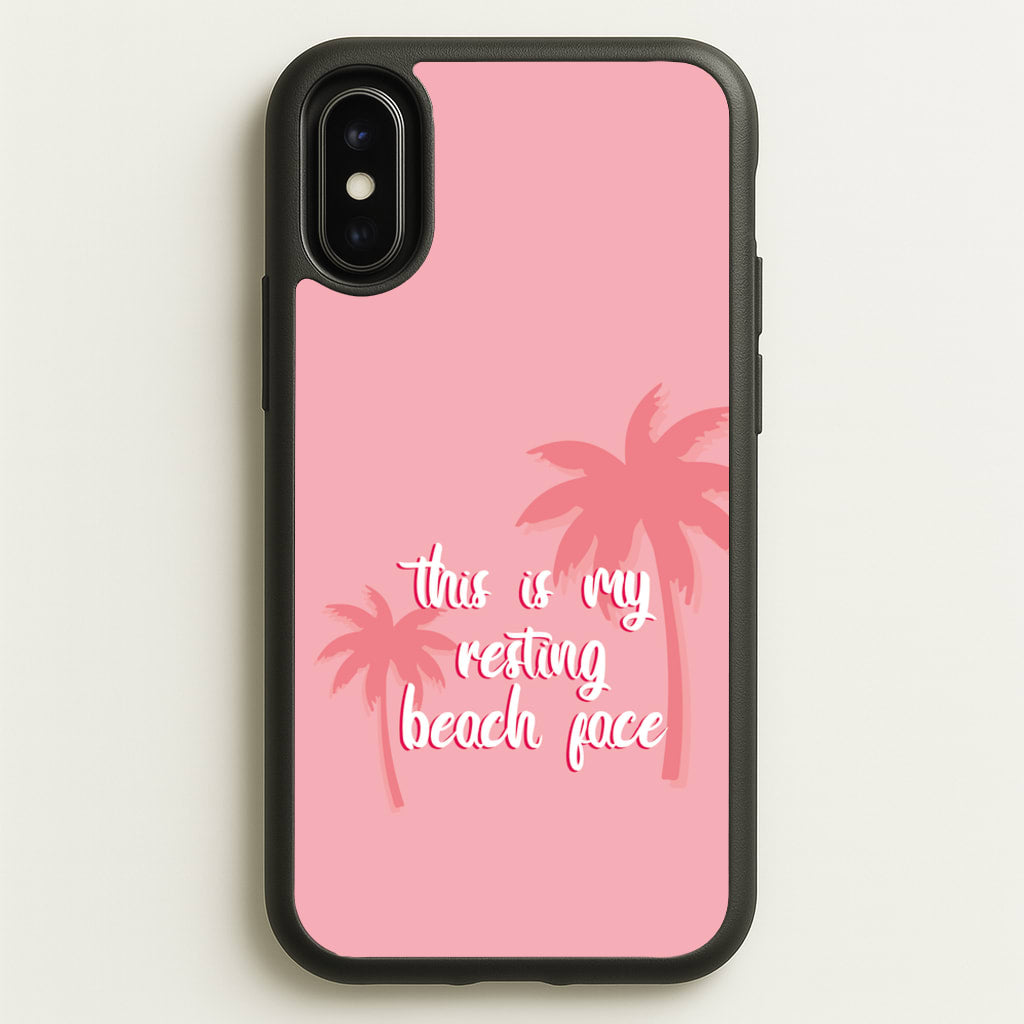 This Is My Resting Beach Face - Summer Quotes - Summer Quotes Phone Case for iPhone X / XS