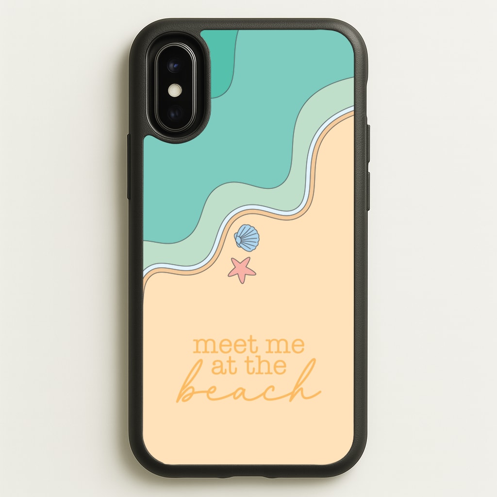 Meet Me At The Beach - Summer - Summer Phone Case for iPhone X / XS