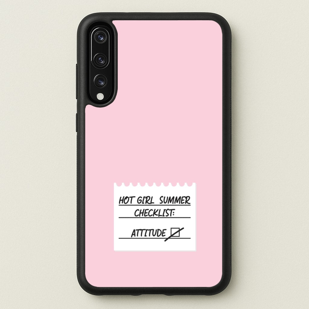 Hot Girl Summer Checklist - Summer - Summer Phone Case for Huawei P20 Pro