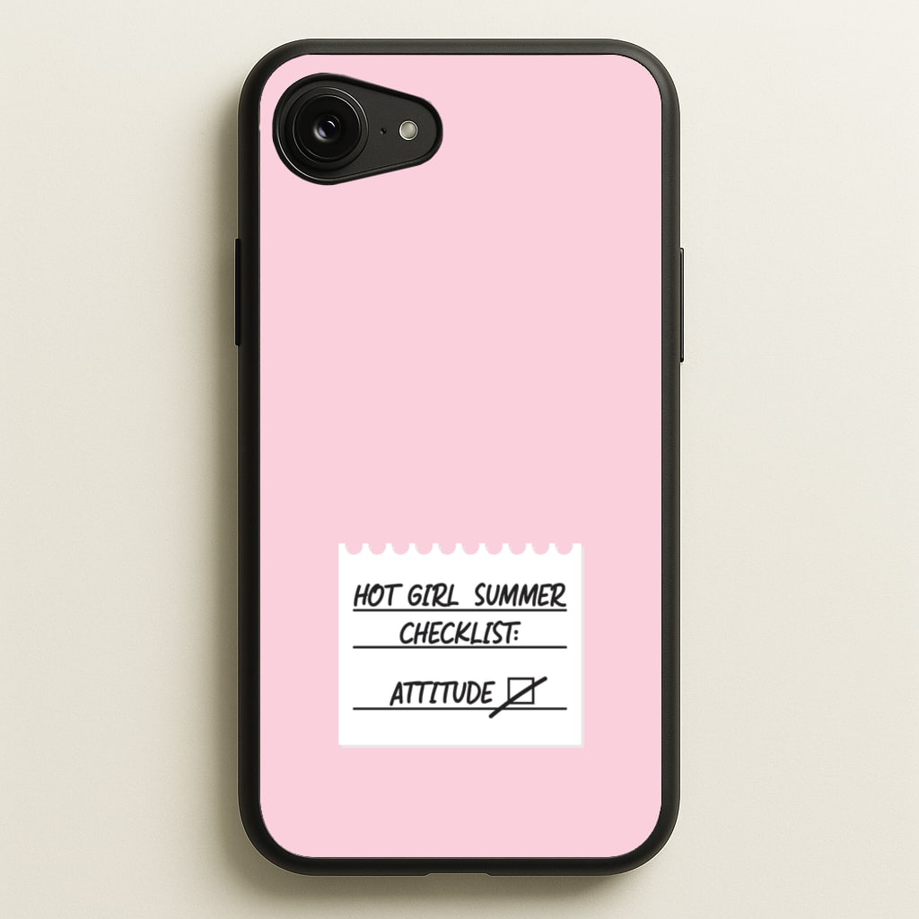 Hot Girl Summer Checklist - Summer - Summer Phone Case for iPhone 16e