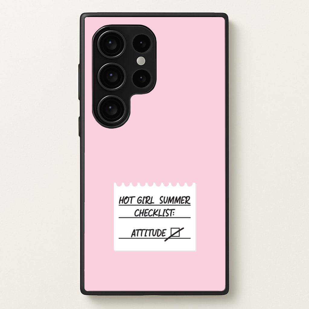 Hot Girl Summer Checklist - Summer - Summer Phone Case for Galaxy S24 Ultra