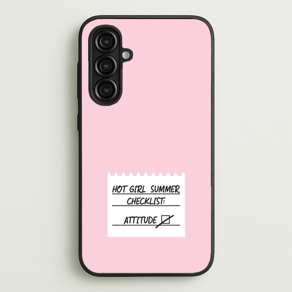 Hot Girl Summer Checklist - Summer - Summer Phone Case for Galaxy A16