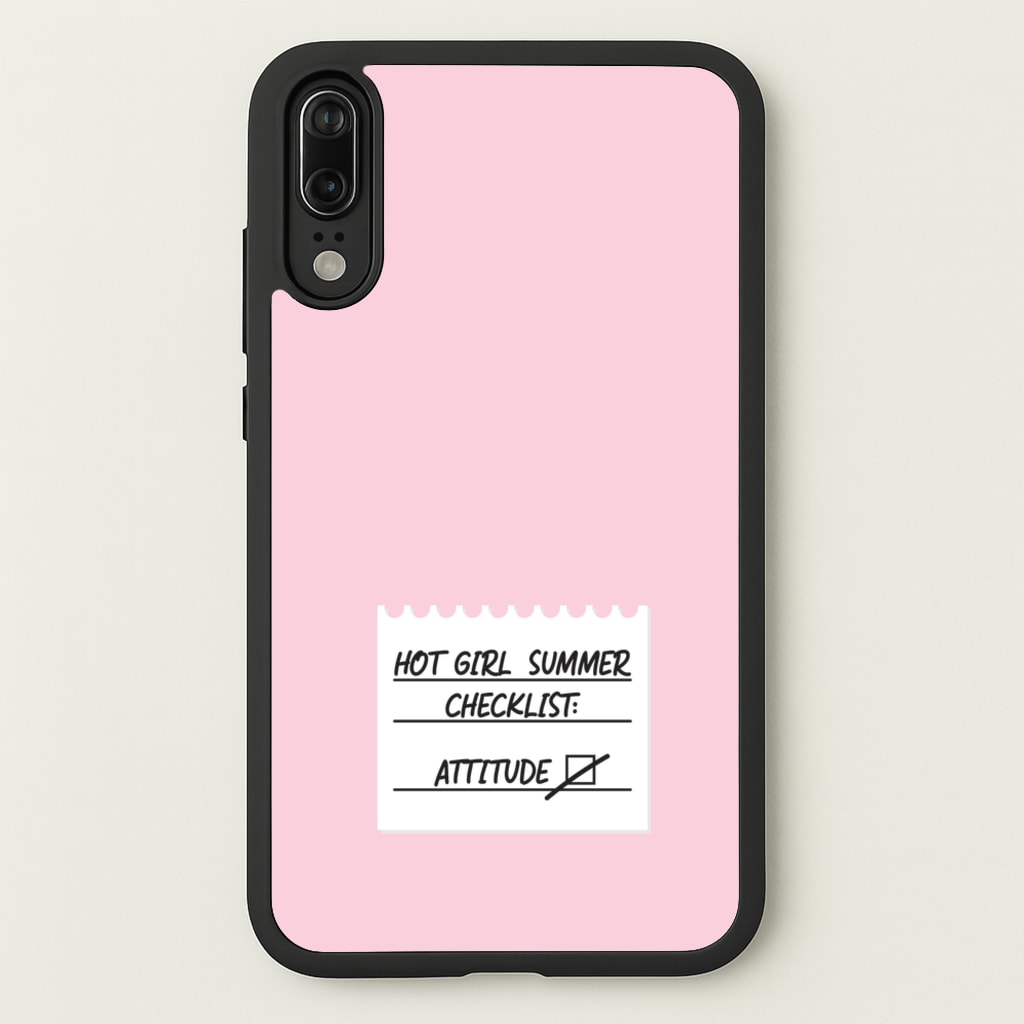 Hot Girl Summer Checklist - Summer - Summer Phone Case for Huawei P20