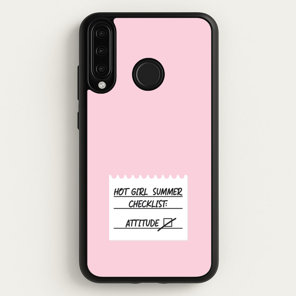 Hot Girl Summer Checklist - Summer - Summer Phone Case for Huawei P30 Lite