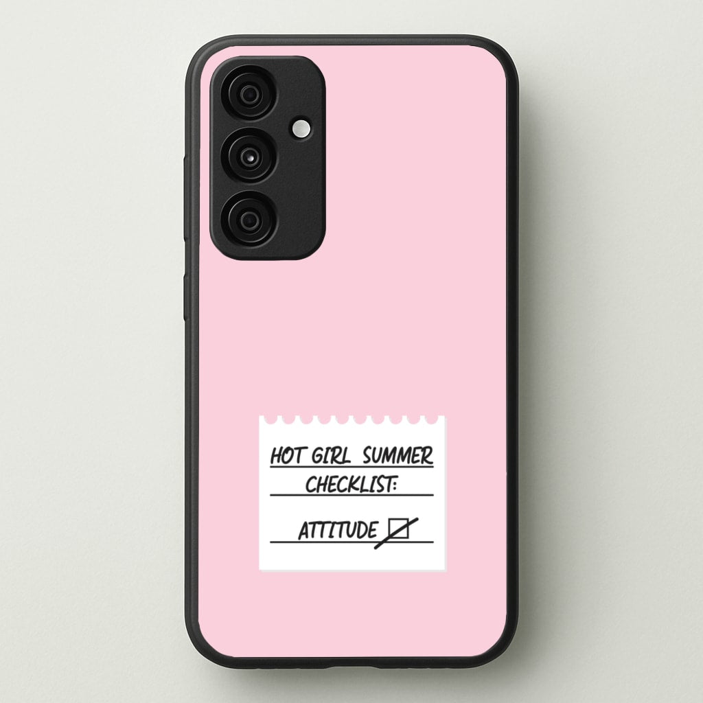 Hot Girl Summer Checklist - Summer - Summer Phone Case for Galaxy A15