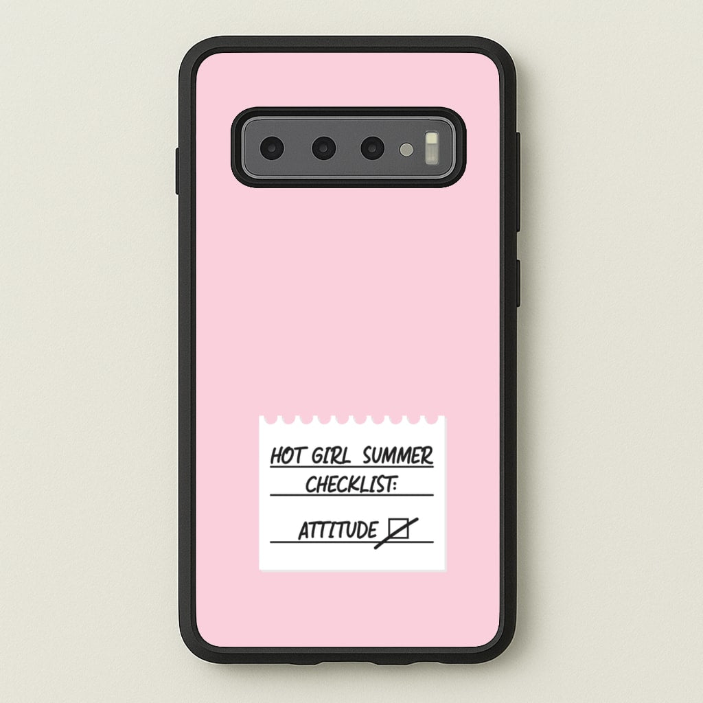 Hot Girl Summer Checklist - Summer - Summer Phone Case for Galaxy S10 Plus