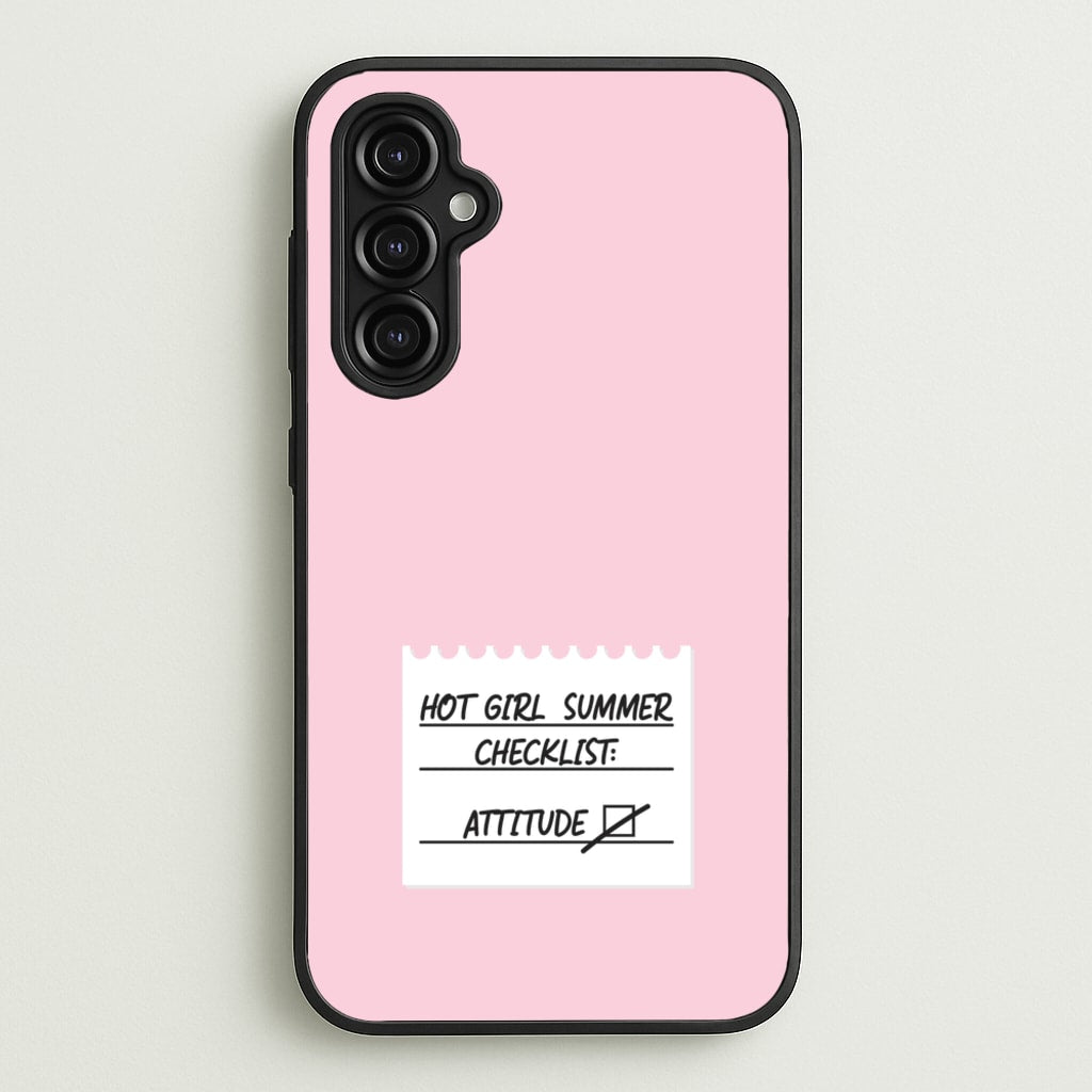 Hot Girl Summer Checklist - Summer - Summer Phone Case for Galaxy A14