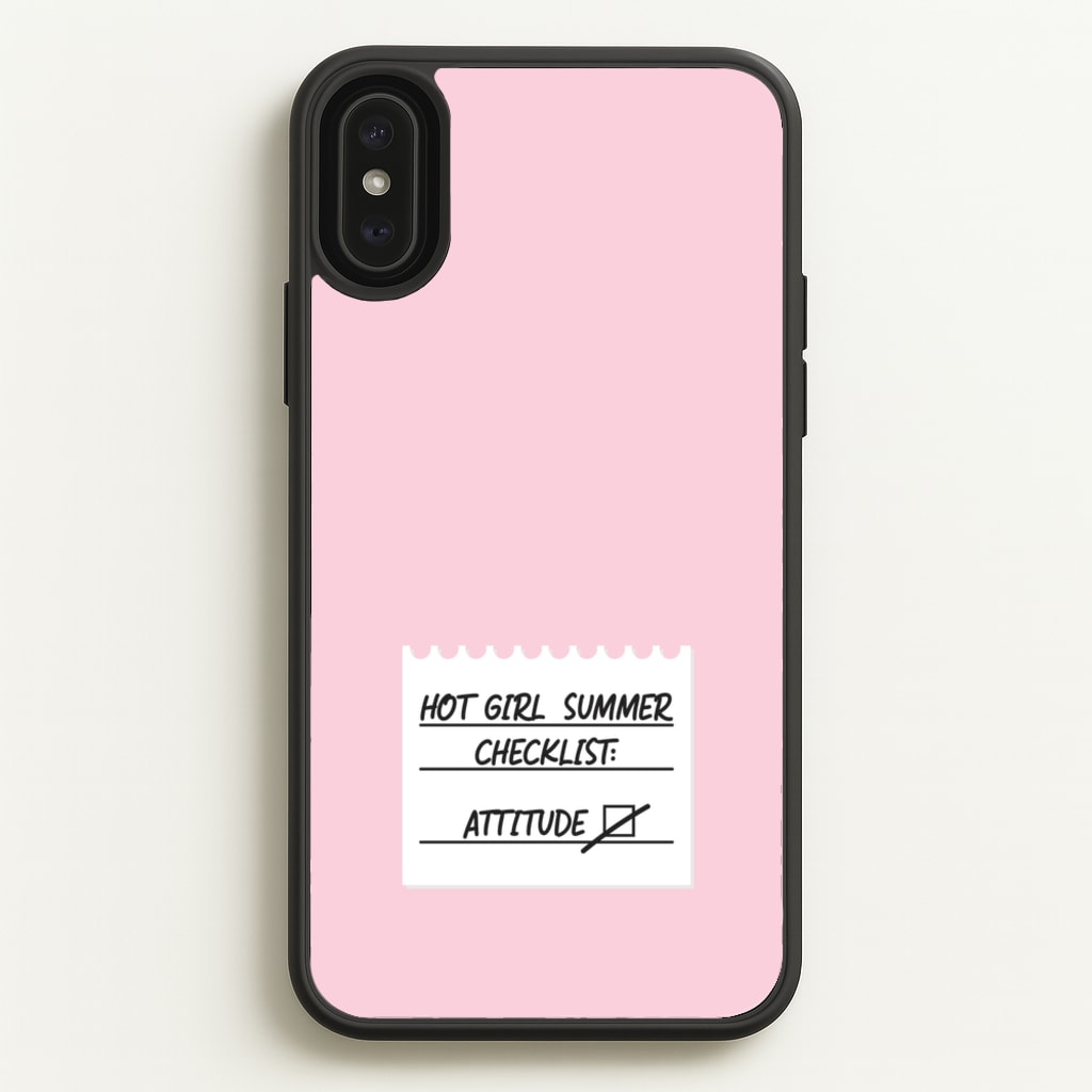 Hot Girl Summer Checklist - Summer - Summer Phone Case for iPhone XS Max