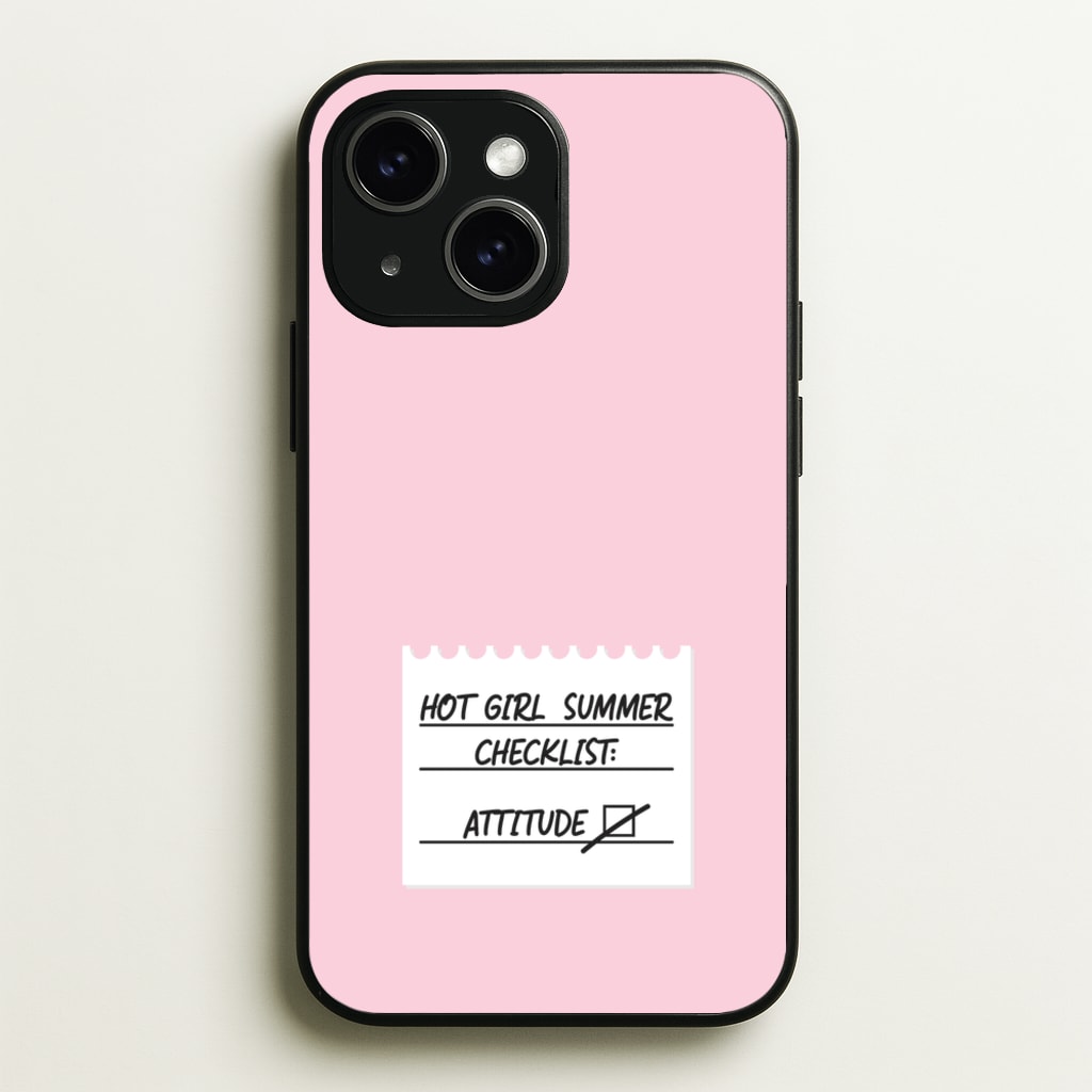 Hot Girl Summer Checklist - Summer - Summer Phone Case for iPhone 14